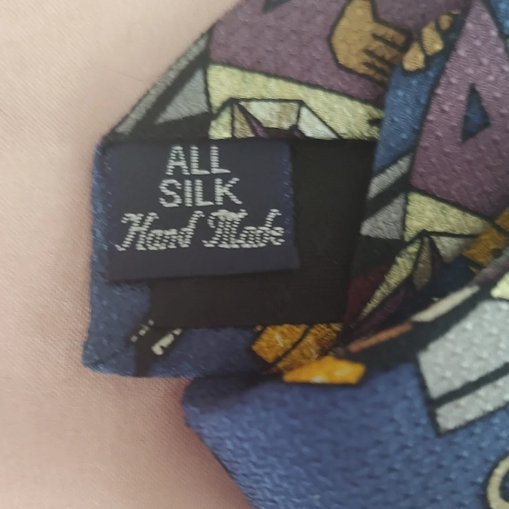 James Vann Tuxedo Cat Silk Tie 4